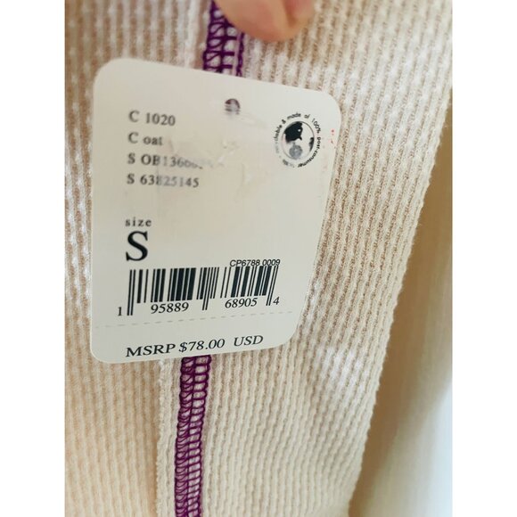 FREE PEOPLE SHE'S REVERSIBLE CUFF w/ CONTRASTING PATTERN Long Sleeve - Picture 6 of 8